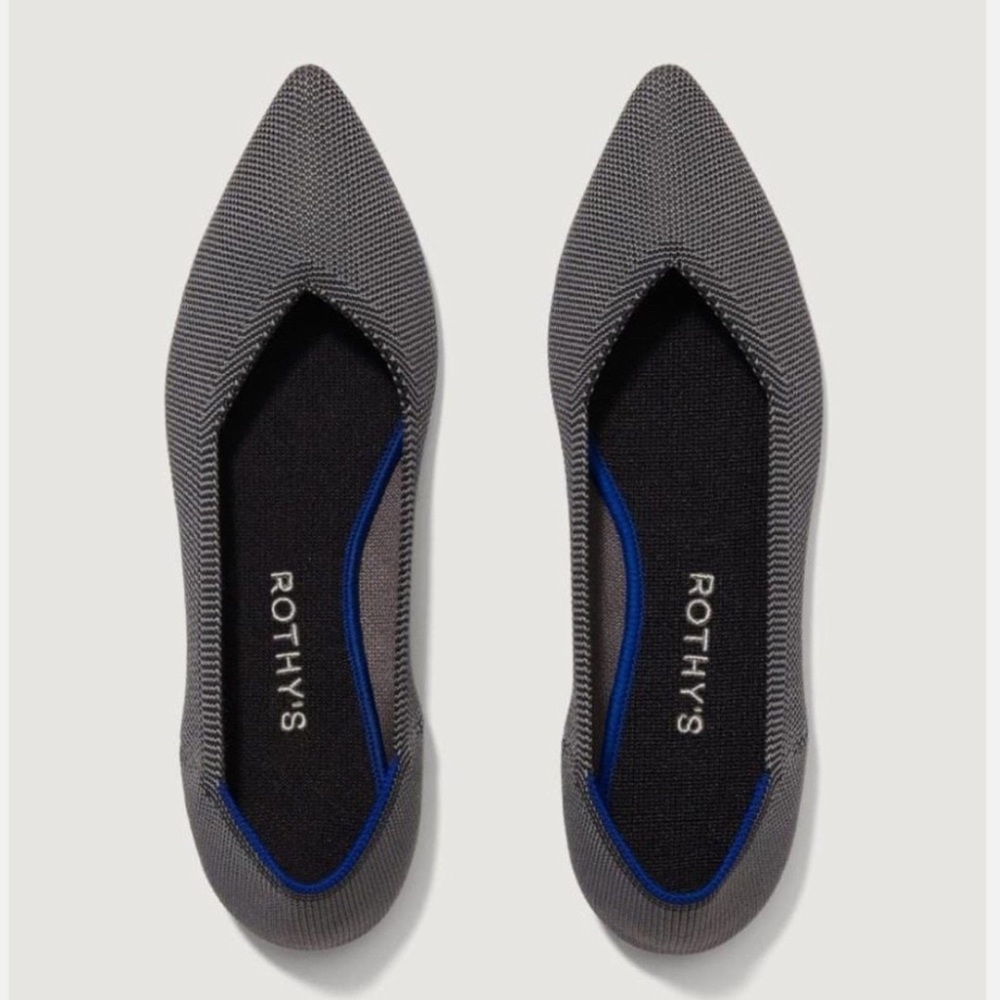 Rothy's The Point Cloud Grey Birdseye Flats